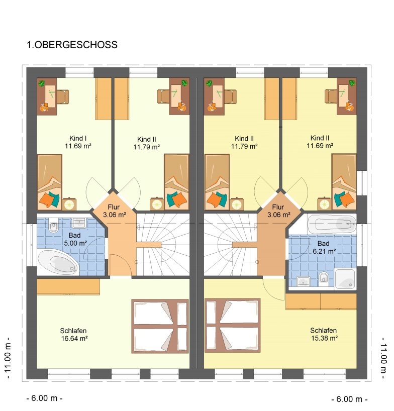 Kowalski Haus Maya-Viola 157 Grundriss - Obergeschoss