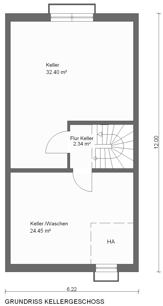 Kowalski Haus Reihenhaus Alessa 217 Grundriss Kellergeschoss